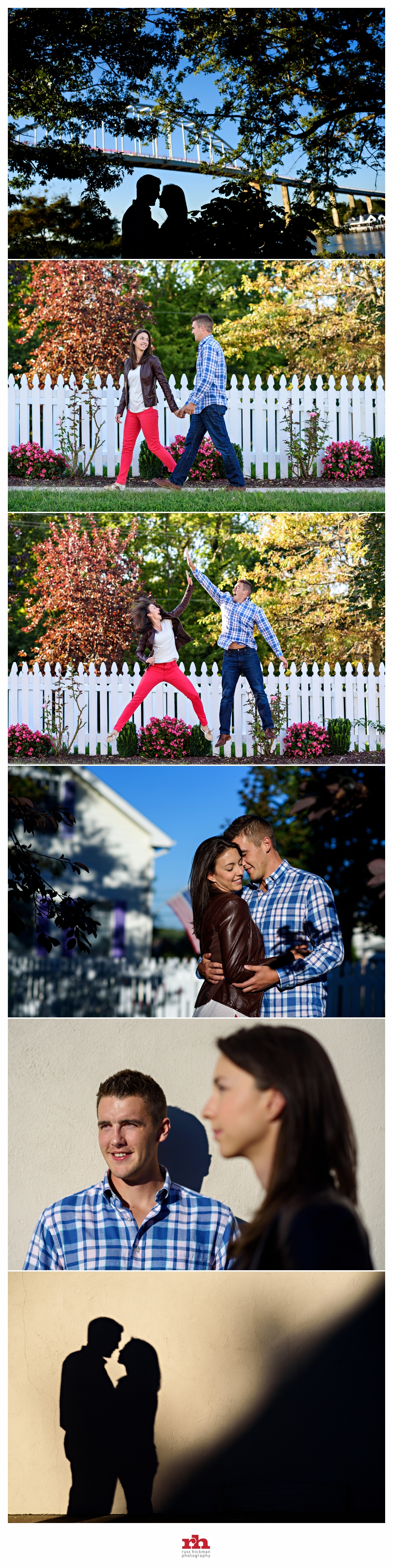 A couple have fun during their Engagement Session with Russ Hickman Photography.